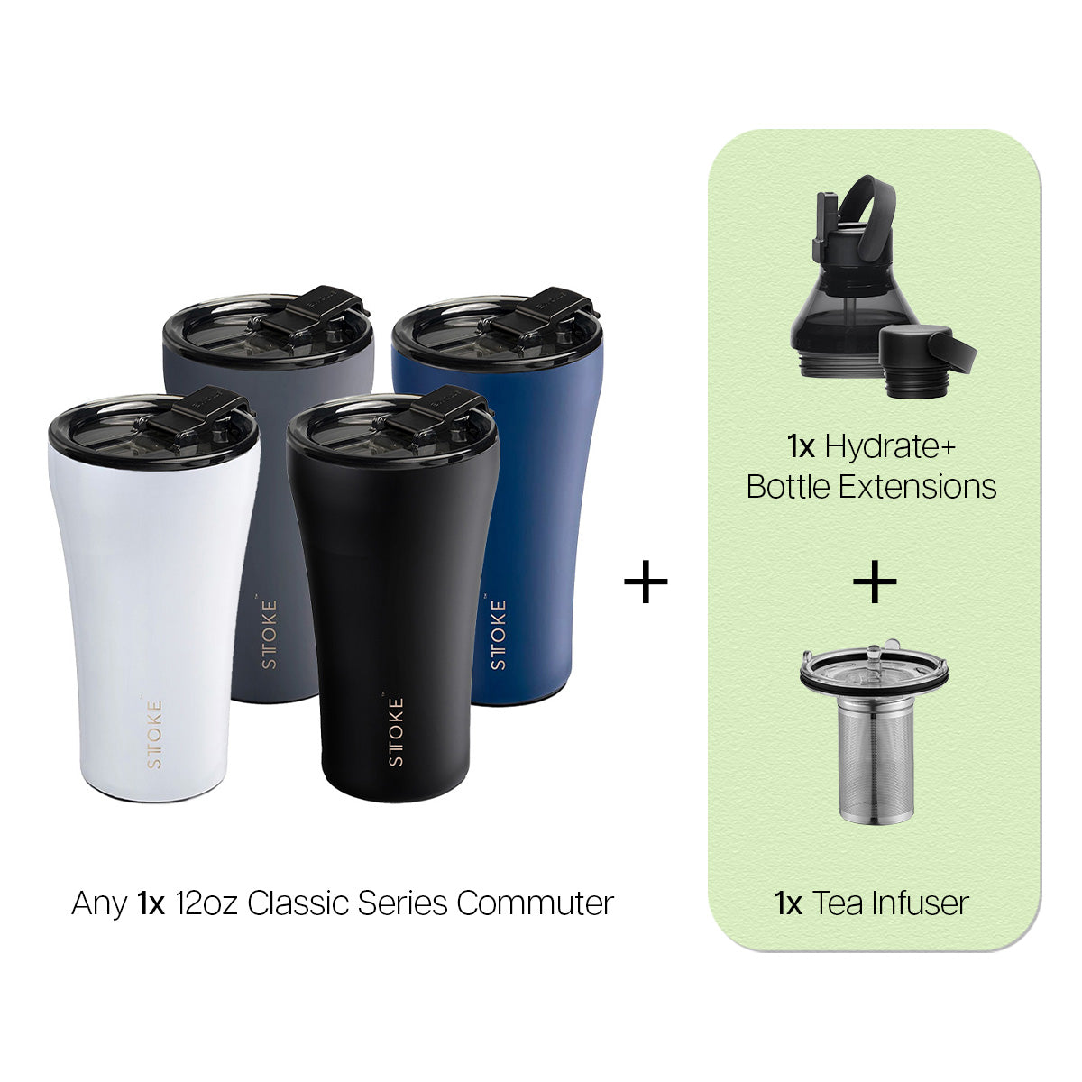 12oz / 16oz Classic Series + Hydrate+ & Tea Infuser Bundle